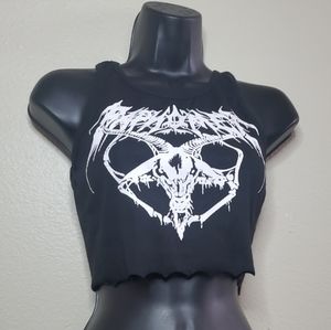Death Doom Metal Goat Croptop